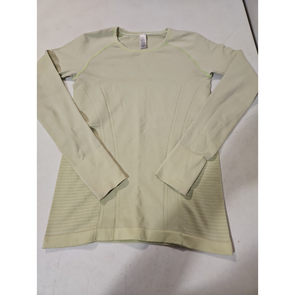 Ivivva by Lululemon Girls Youth Swiftly Fly Tech Size 14 Long Sleeve Green (L129